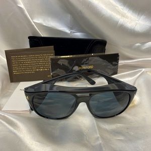 Tom Ford TF799 01A New Black/ Blue Men's FENDER Sunglasses with box